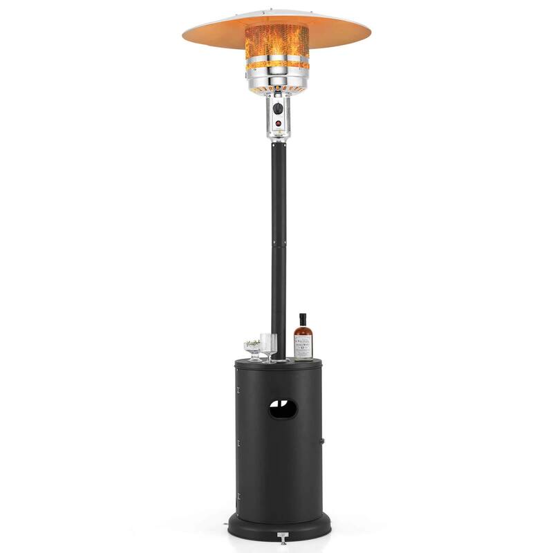 Costway 50,000 BTU Patio Heater with Wheels Round Table Design & - See Details - Black