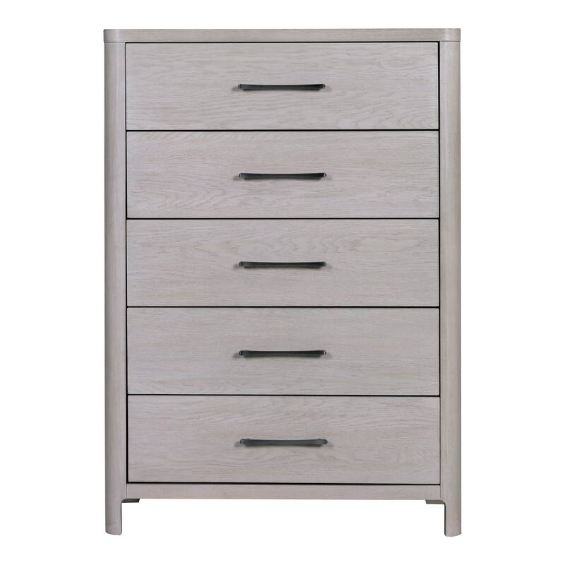 Furniture of America Rensite Modern Oak Solid Wood 5-Drawer Chest