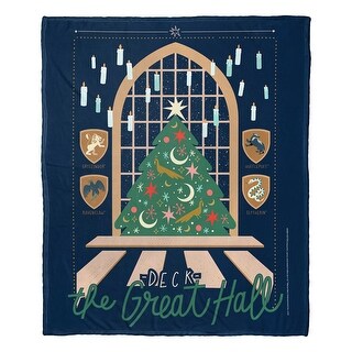 Warner Brothers Harry Potter Deck the Great Hall Silk Touch Throw Blanket