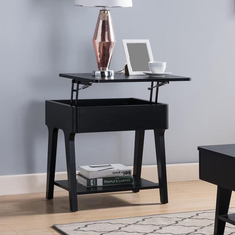 Lift Top End Table with 1 Bottom Shelf