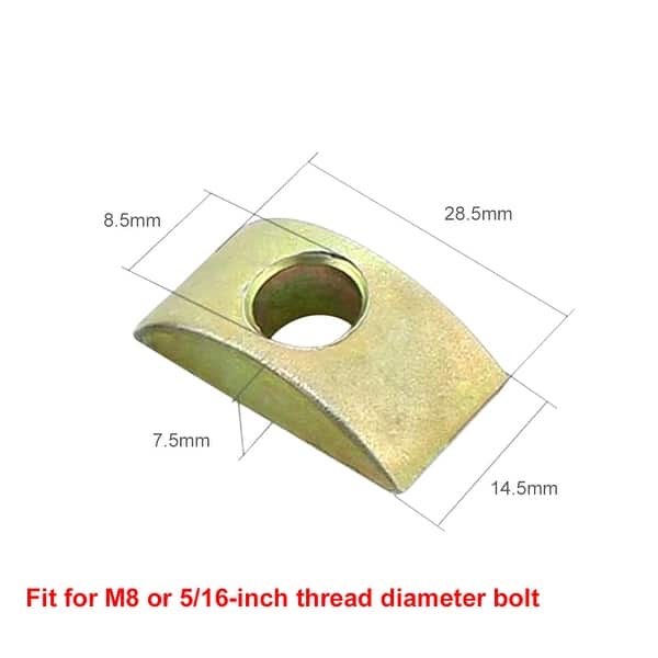 Aexit 10PCS Half Moon Furniture Connector Nuts – 8mm Hole, Bronze Tone, No-Thread Spacers For Wood Railings
