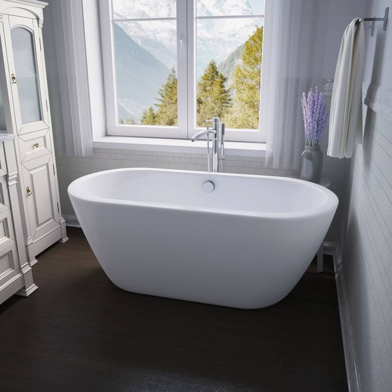 Wyndham Collection Taron Floor Mounted Tub Filler with Built-In