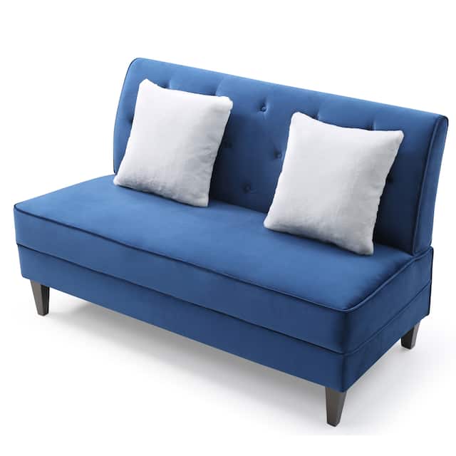 LYKE Home Navy Blue Armless Sofa