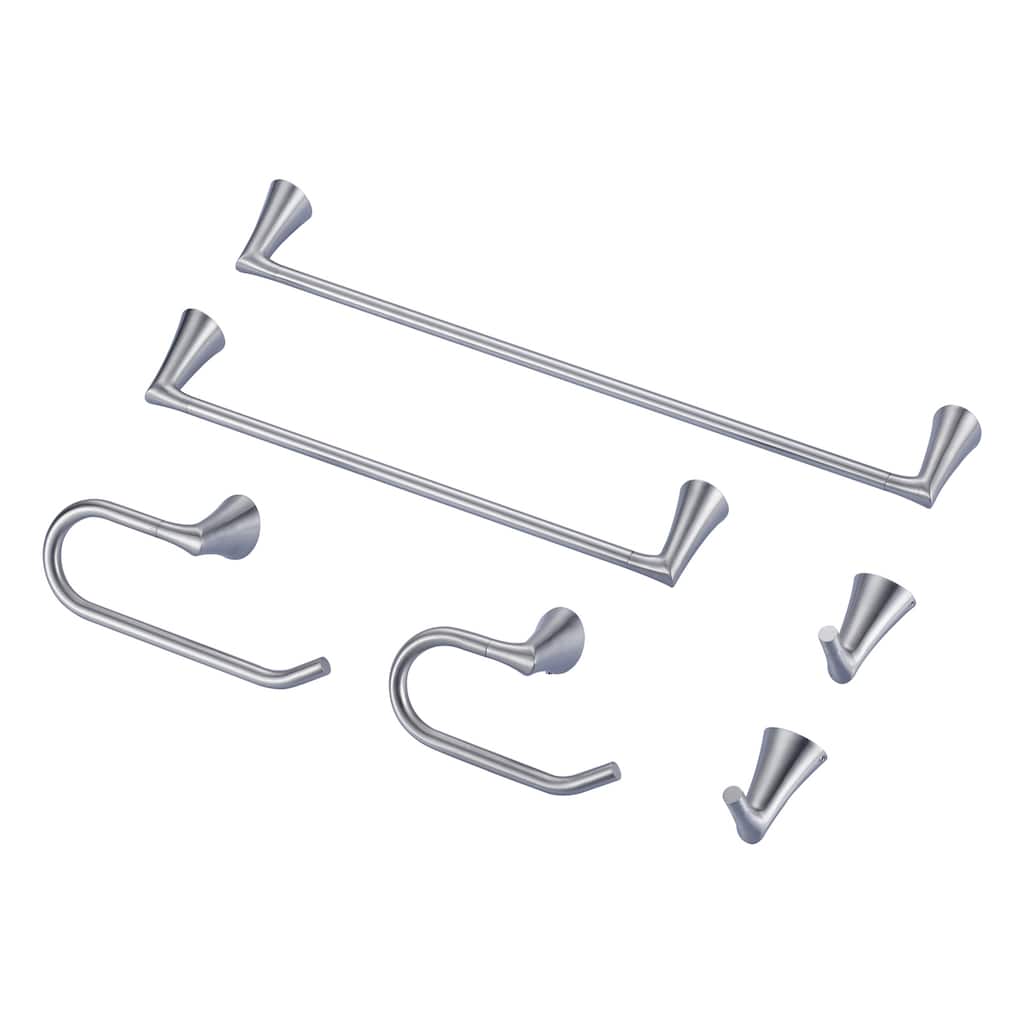 WOWOW 6-Piece Stainless Steel Bathroom Hardware Set, Wall Mount