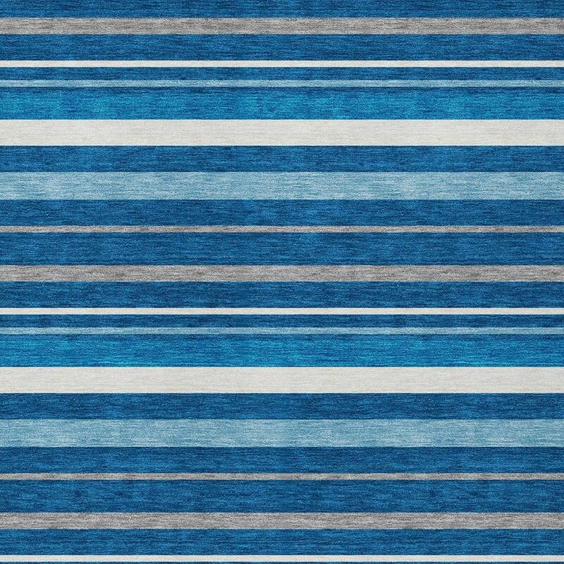 HomeRoots Striped Transitional Rectangle Outdoor Rug