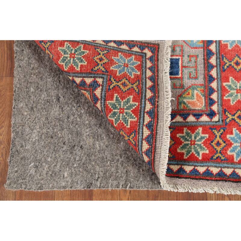 Geometric Kazak Oriental Accent Rug Handmade Wool Carpet - 2'0"x 3'1"