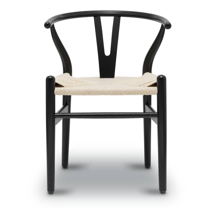 Poly & Bark Weave Chairs - Solid Wood Frame (Set of 2)