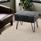 preview thumbnail 4 of 5, Textured Velvet Ottoman