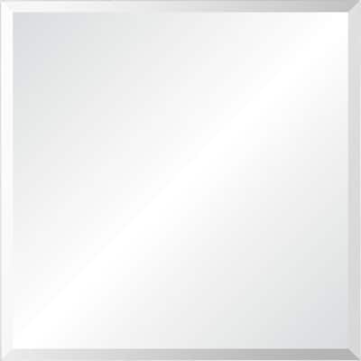 30" Clear Polished Unframed Beveled Square Wall Mirror
