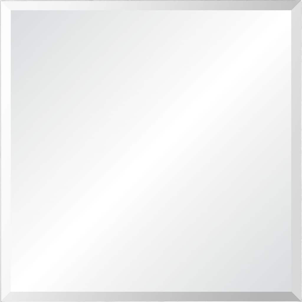 30" Clear Polished Unframed Beveled Square Wall Mirror