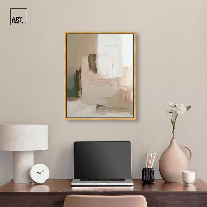 Calm in Texture Canvas by Art Remedy