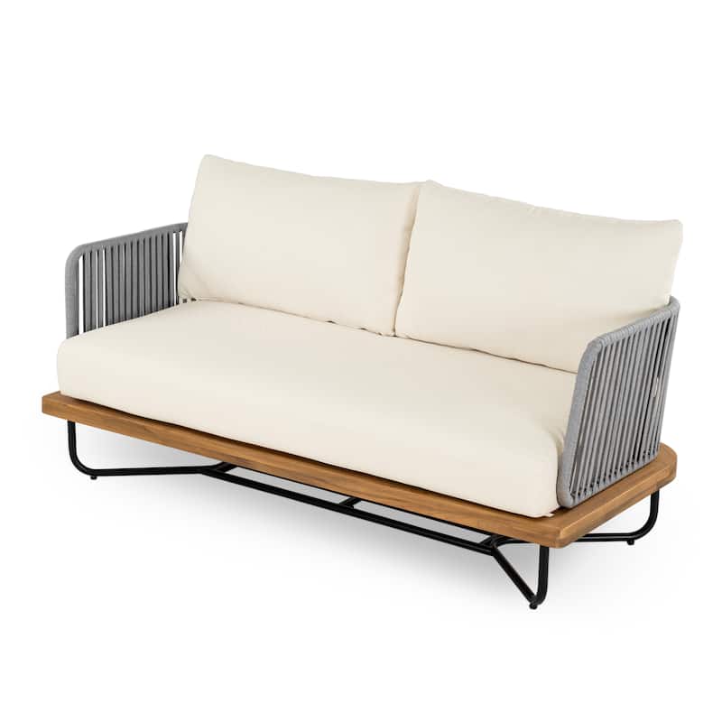 Christopher Knight Home- Mason Acacia Wood Outdoor Conversation Set