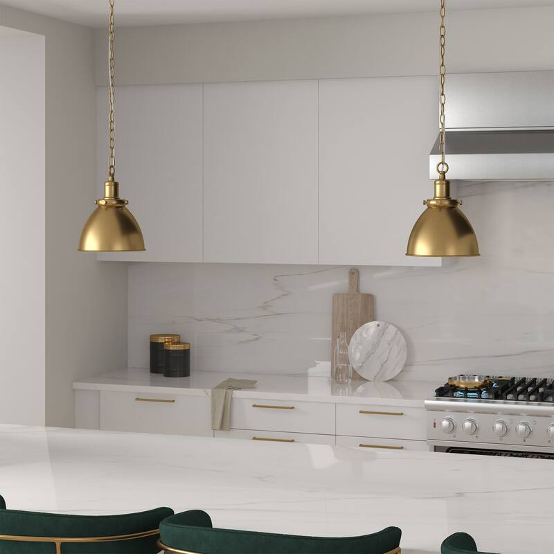 Elodie 8" Wide Pendant with Metal Shade - 8" Wide