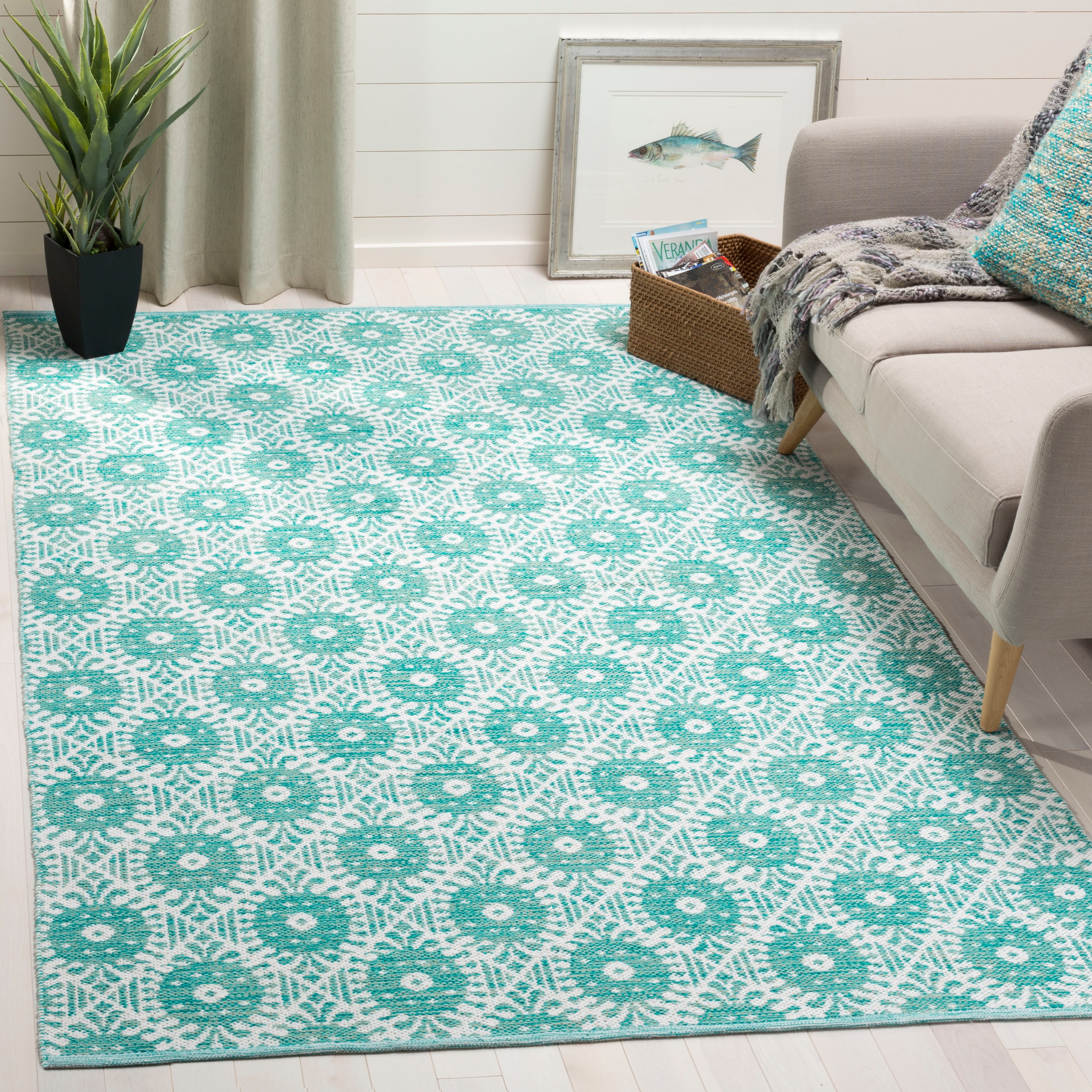 SAFAVIEH Handmade Flatweave Montauk Cesira Casual Cotton Rug