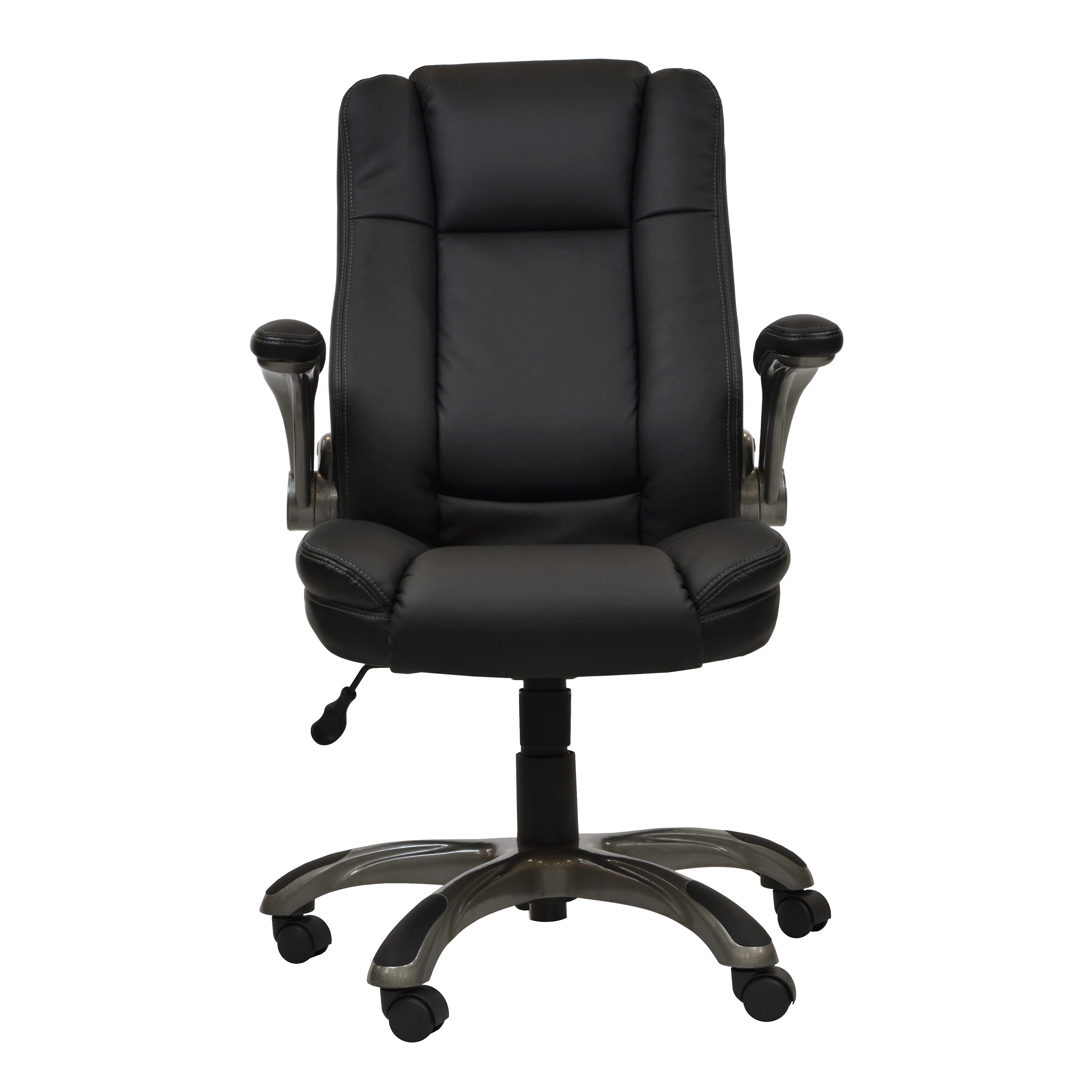 Techni Mobili Black Mesh Task Office Chair with Flip Up Arms