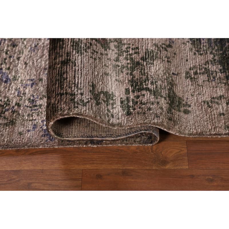 Contemporary Abstract Modern Area Rug Handmade Wool Carpet - 6'7" X 9'6"