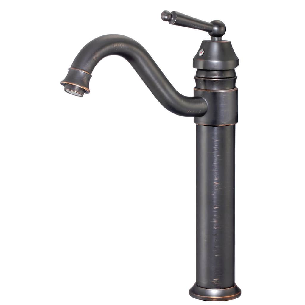 13" Single Handle Vessel Faucet in Oil Rubbed Bronze by SimplyCopper - 13" x 10" x 8"