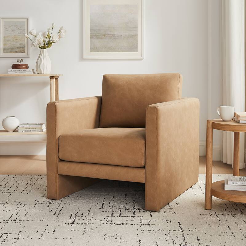 Tovara Vegan Leather Arm Chair by Greyson Living