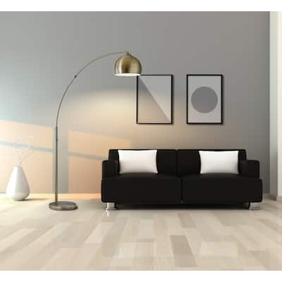 Alrigo LED Arched Floor Lamp With Dimmer, 80" Antiqued Brass - ANTIQUED BRASS