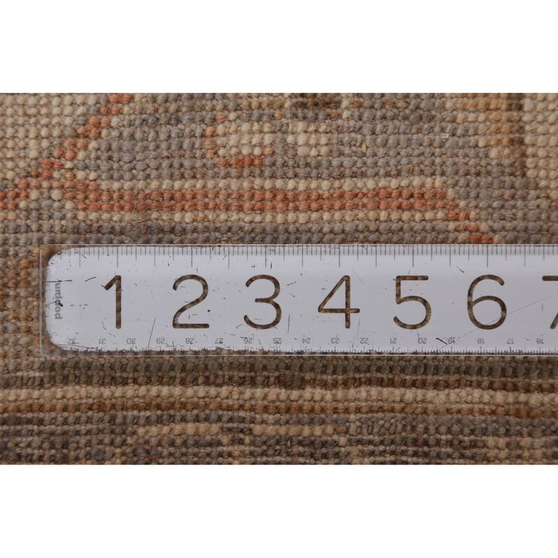 Hand Knotted Oriental 100% Wool Carpet Transitional All-Over Beige & Ivories Oushak Area Rug - 11' 10'' X 8' 5''