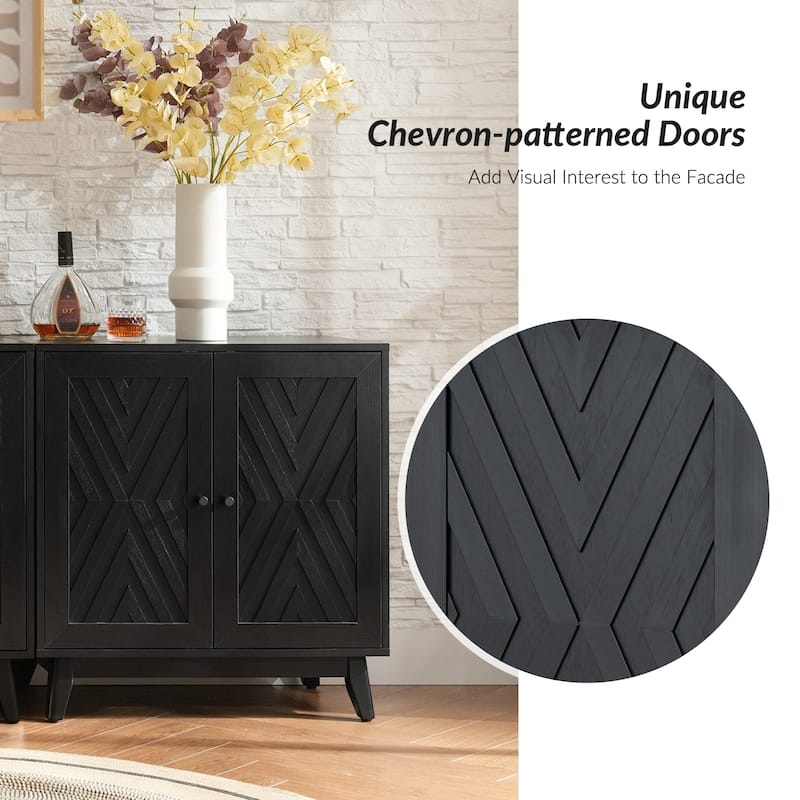 Joseph Midcentury 30"Tall 2 Door Accent Cabinet by HULALA HOME