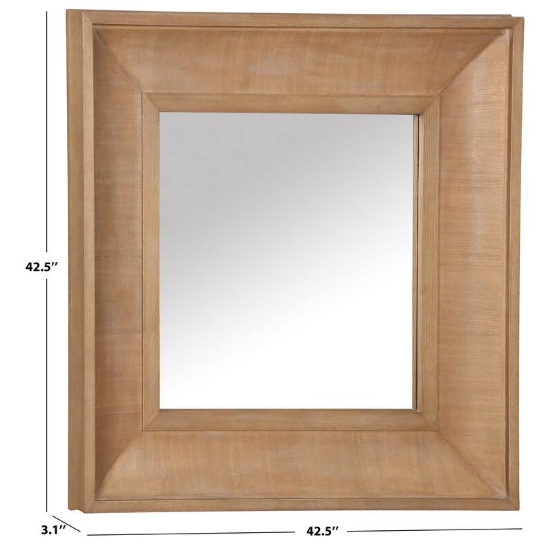 SAFAVIEH Couture Kaya 42.5-inch Square Wood Mirror - 42.5"W x 3.1"D x 42.5"H