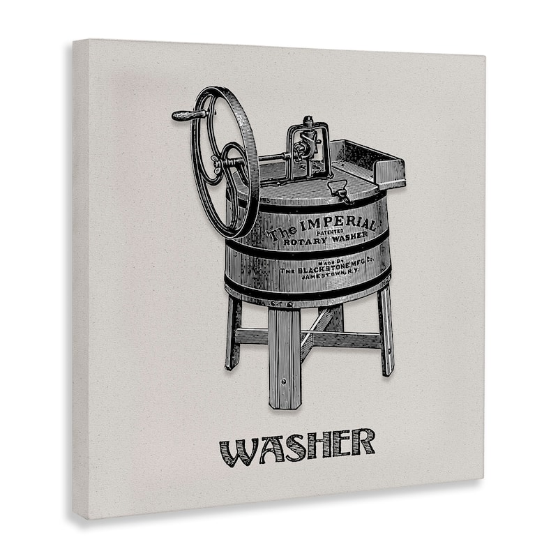 Stupell Antique Rotary Washer Canvas Wall Art Design By Val Rhodes