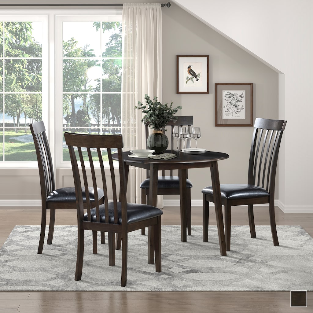 Corinne Wood Drop Leaf 5-Piece Dining Set
