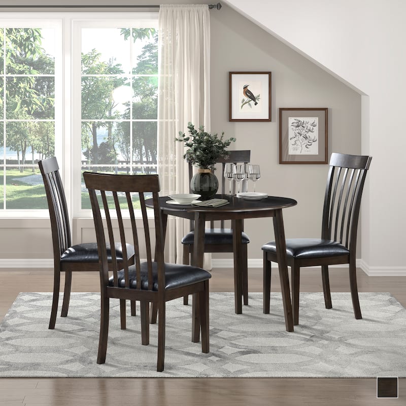 Corinne Wood Drop Leaf 5-Piece Dining Set