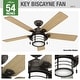 preview thumbnail 10 of 25, Hunter 54" Key Biscayne Outdoor Ceiling Fan with LED Light Kit and Pull Chain, Damp Rated
