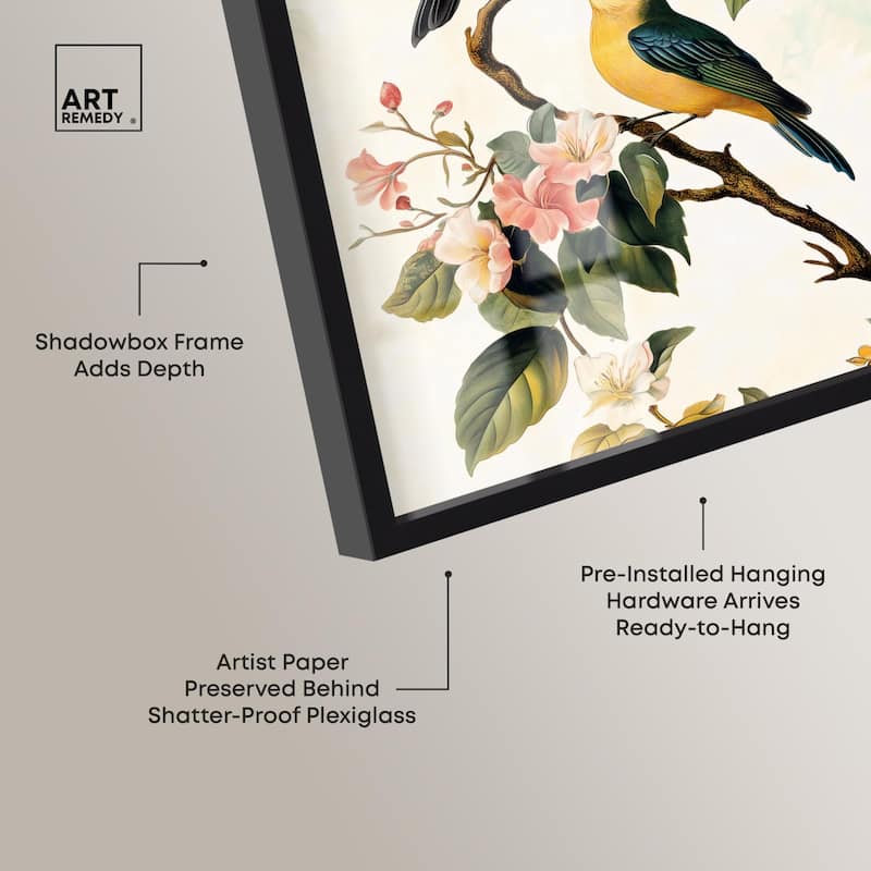 Colorful Perch Shadowbox by Art Remedy