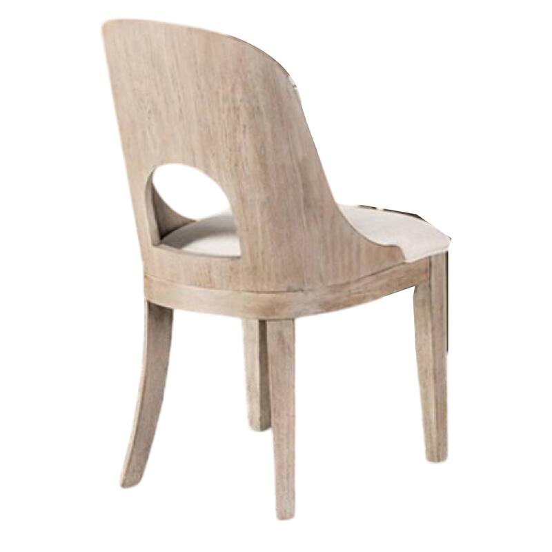 Zoko 5pc Round Dining Table Set, Polyester Chairs, White, Solid Wood