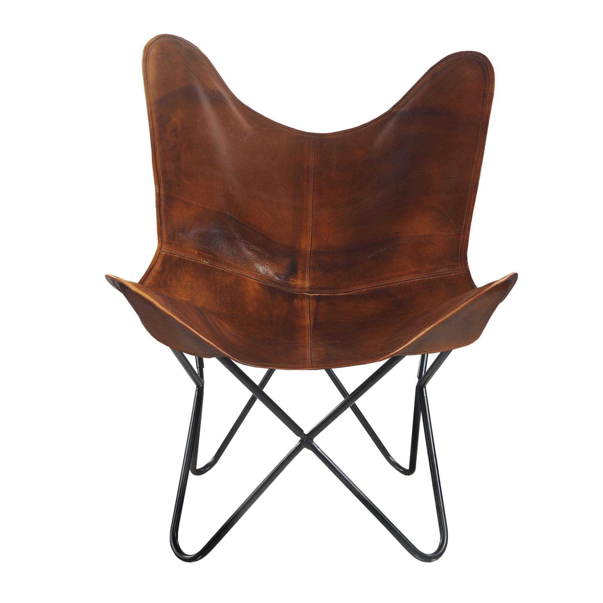 Faux leather sling chair cheap