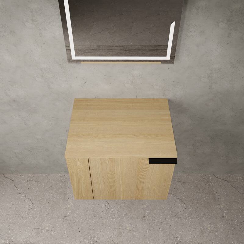24" Oak Bathroom Vanity Cabinet with Generous Storage, Soft-Close Doors, and Easy Assembly (Sink Not Included)