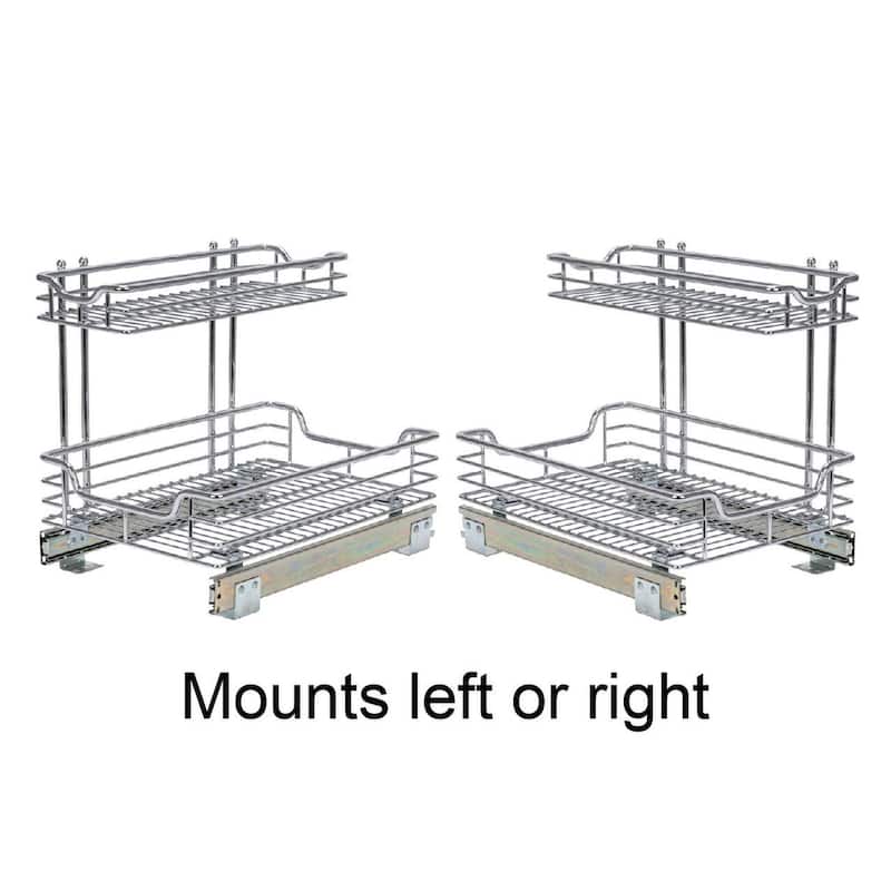 Household Essentials 12.5-Inch Chrome Sink Sliding Organizer