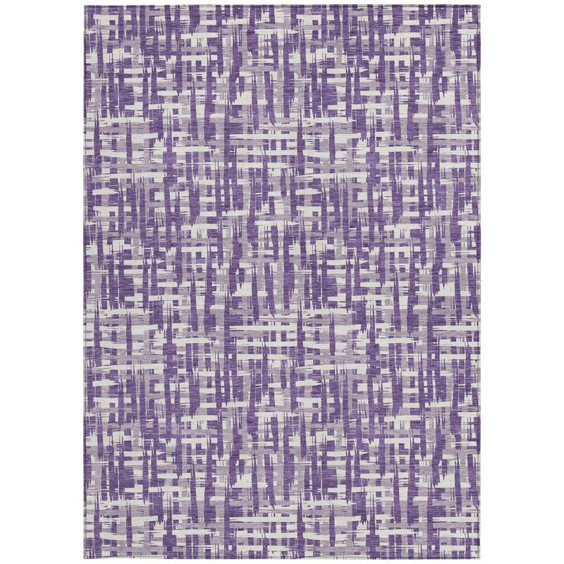 HomeRoots Abstract Transitional Rectangle Outdoor Rug