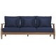 preview thumbnail 75 of 137, SAFAVIEH Couture Outdoor Martinique Solid Wood Patio Sofa