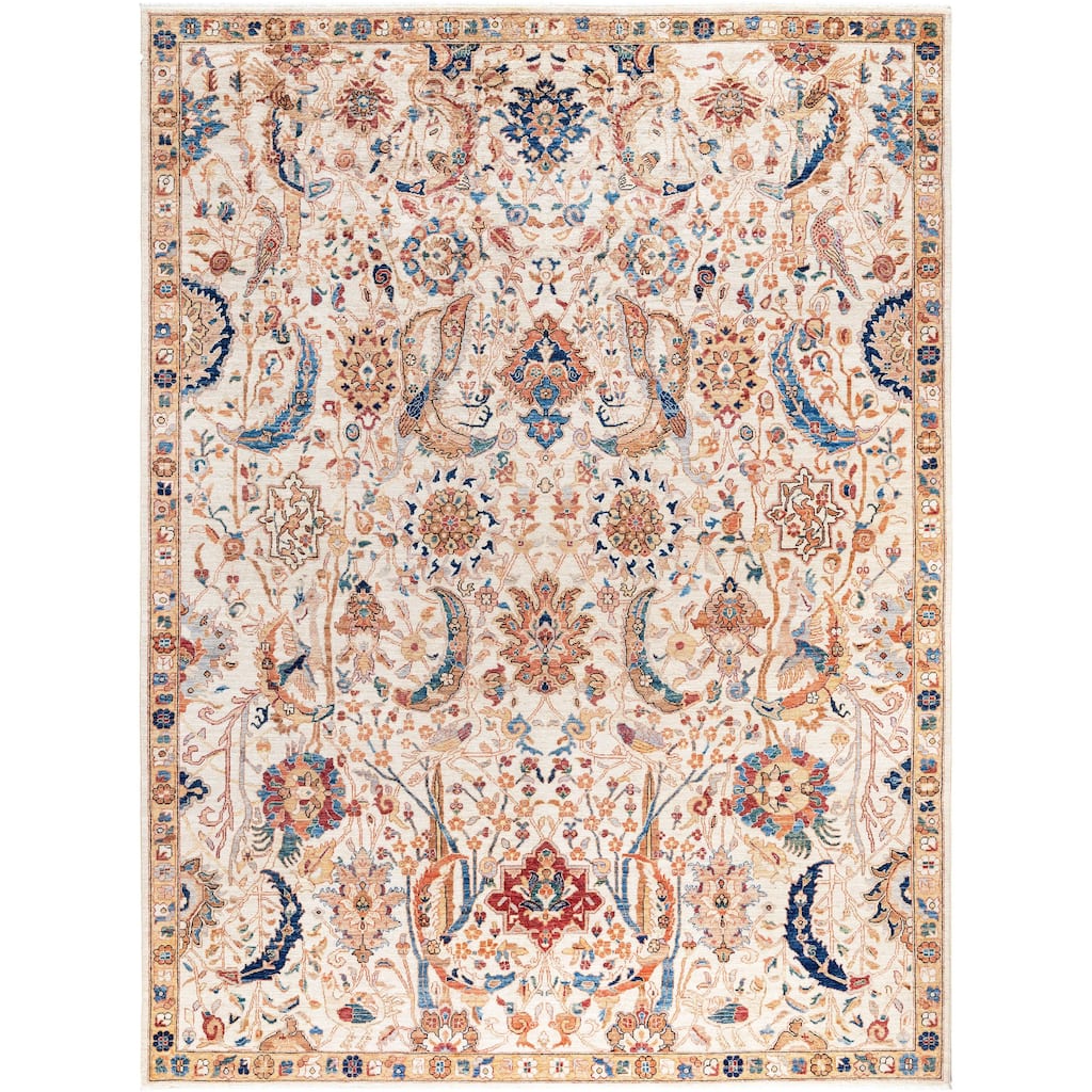 Serapi One-of-a-Kind Hand-Knotted Area Rug - Ivory - 8' 10" x 11' 9"