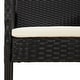 preview thumbnail 15 of 91, vidaXL 3 Piece Patio Dining Set with Cushions Black Poly Rattan - 18.9" x 21.7" x 34.6"