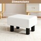 preview thumbnail 12 of 28, Gymax PU Leather Ottoman Rectangular Footrest Small Stool - See Details