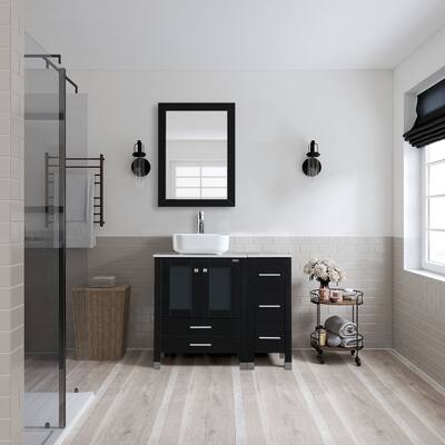 Single Sink Bathroom Vanity Set with Free Mirror