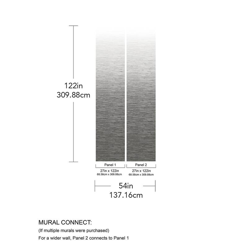 REMIX Walls by Katie Hunt Mist Light Grey Ombre Wall Mural