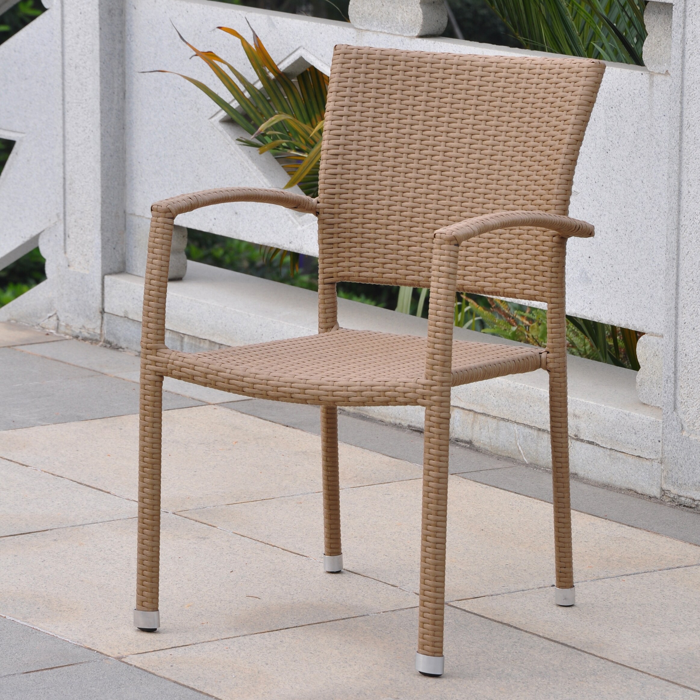 Faux wicker dining sale chairs