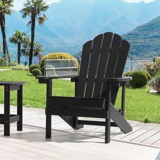 BONOSUKI Outdoor Adirondack Chair,HIPS Wooden-Like Finish Single Chair