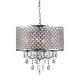 preview thumbnail 12 of 10, Lucilia 18 Inch Modern-Glam Style Gold Polished Finish Pendant Crystal Lighted Chandelier 4-Light Chrome Polish