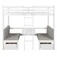 preview thumbnail 16 of 18, White Twin Size Solid Wood Loft Bed with Convertible Desk & Drawers