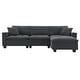 preview thumbnail 10 of 55, Roomfitters 100 x 59" Modern Convertible L-Shaped Sectional Sofa with Free Pillows, 4-Seat Suede Velvet Sleeper Sofa