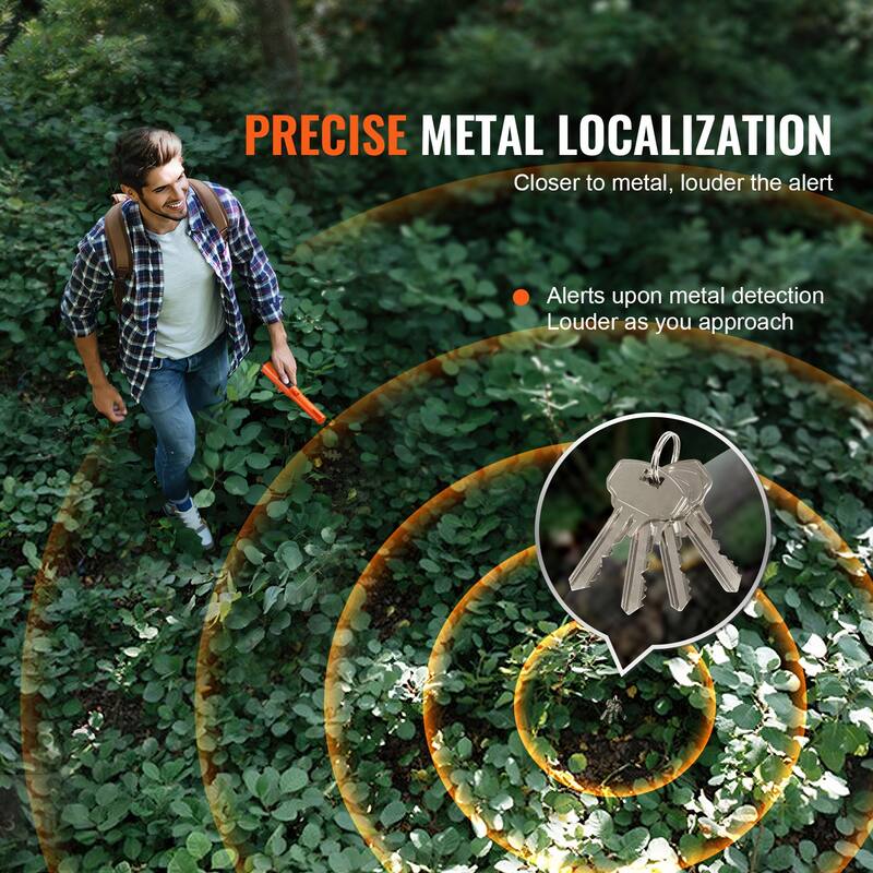 Metal Detector Pinpointer Treasure Hunting Probe with Holster and 9V Battery, for Adults and Kids