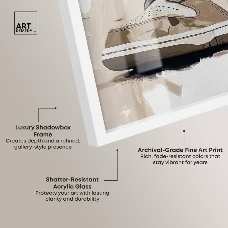 Light Tans Sneaker Shadowbox by Art Remedy