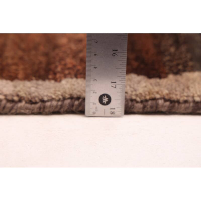 ECARPETGALLERY Hand-knotted Pak Finest Gabbeh Taupe Wool Rug - 4'11 x 6'10